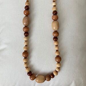 Vintage 26” wooden necklace